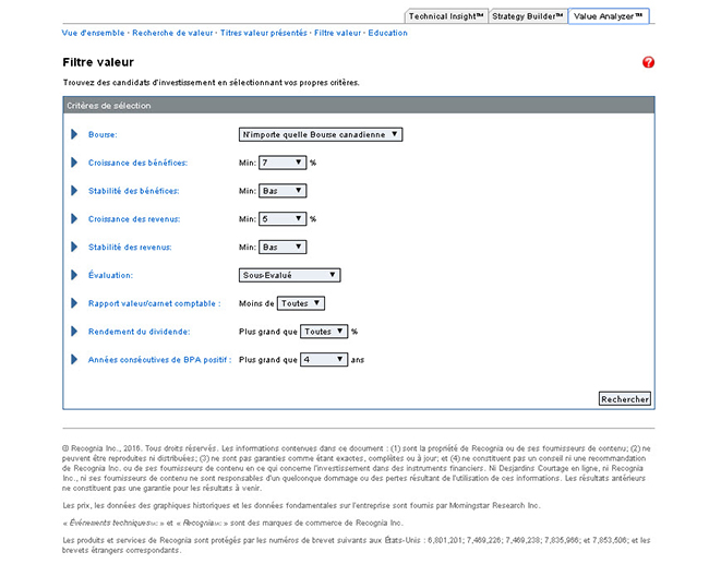 Outil d'analyse fondamentale forex